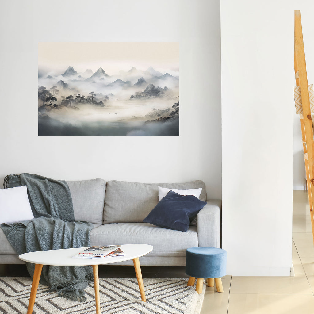 Póster horizontal autoadhesivo de HIDDEN TEMPLE MIST