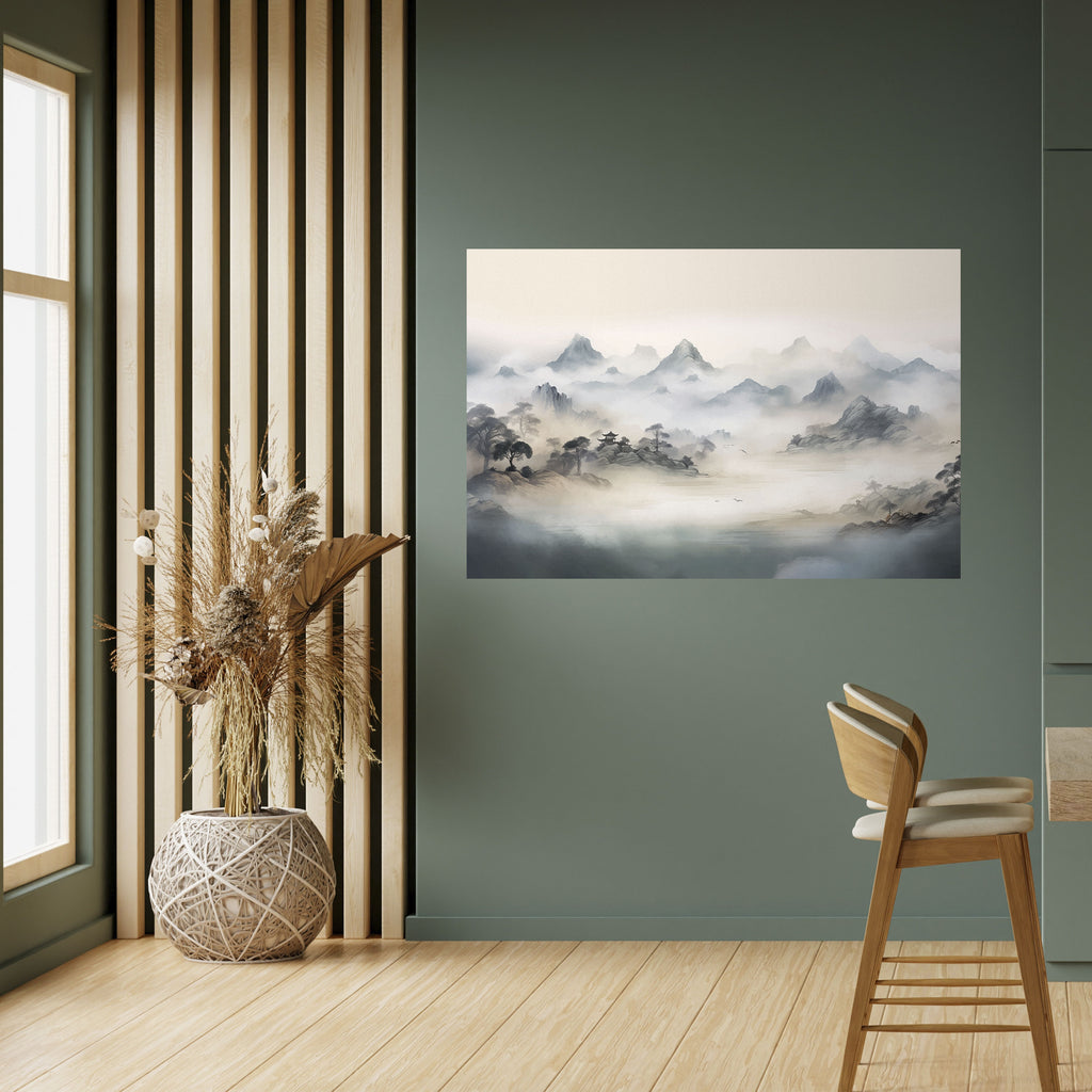 Póster horizontal autoadhesivo de HIDDEN TEMPLE MIST