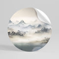 HIDDEN TEMPLE MIST Peel and Stick Round Sticker