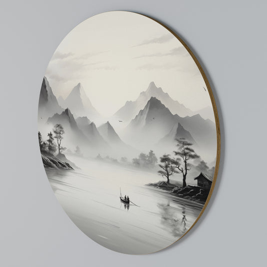 ASIAN VENTURE Arte de pared redondo