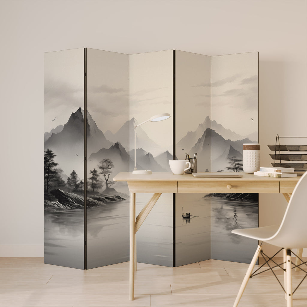 ASIAN VENTURE Decorative 5-Panel Room Divider