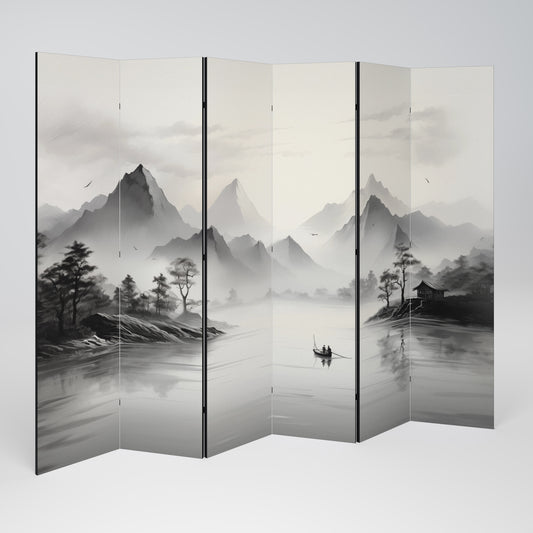 ASIAN VENTURE Biombo de 6 paneles