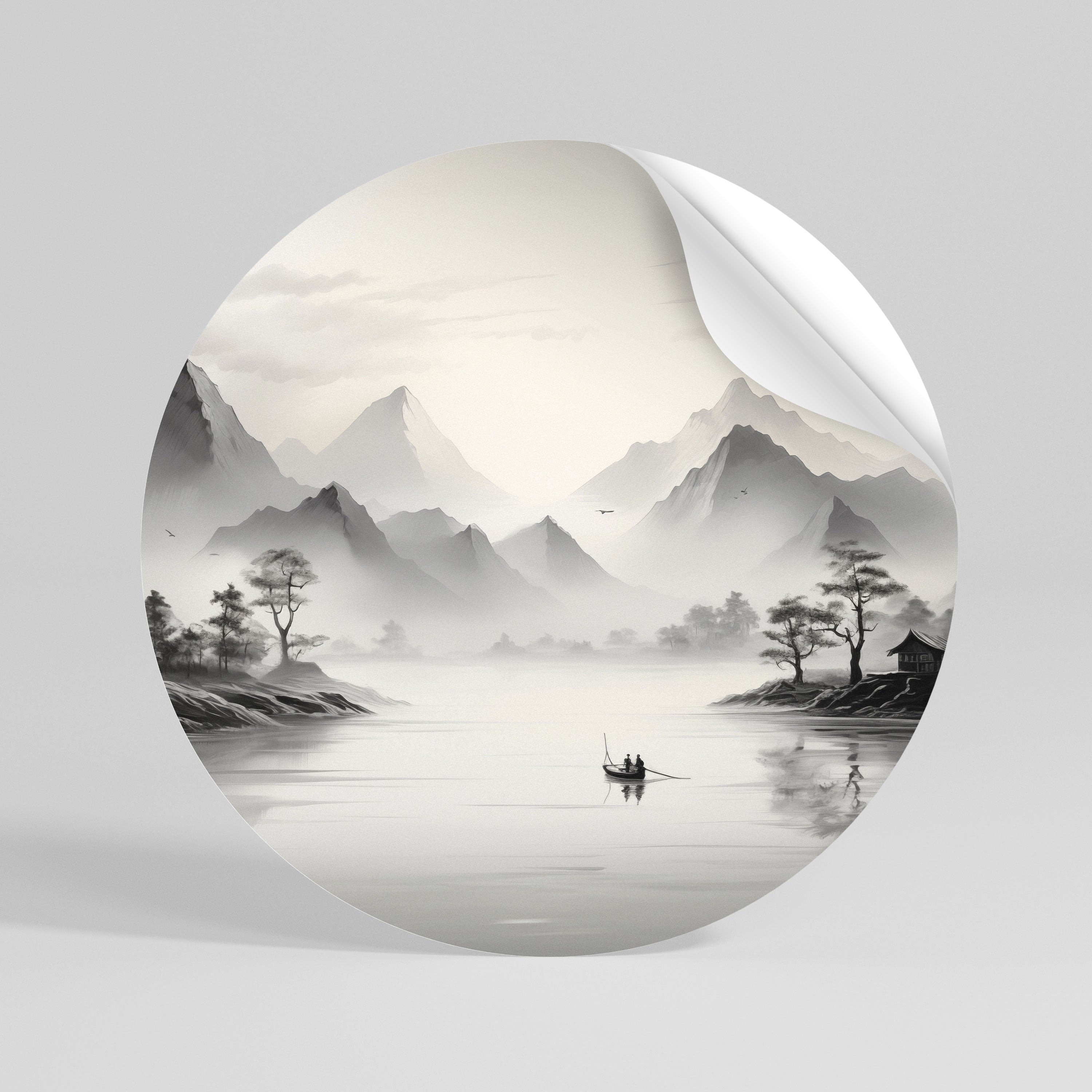 ASIAN VENTURE Vinilo adhesivo redondo