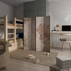 SOFT TONES OF FOLIAGE Biombo Decorativo de 4 Paneles