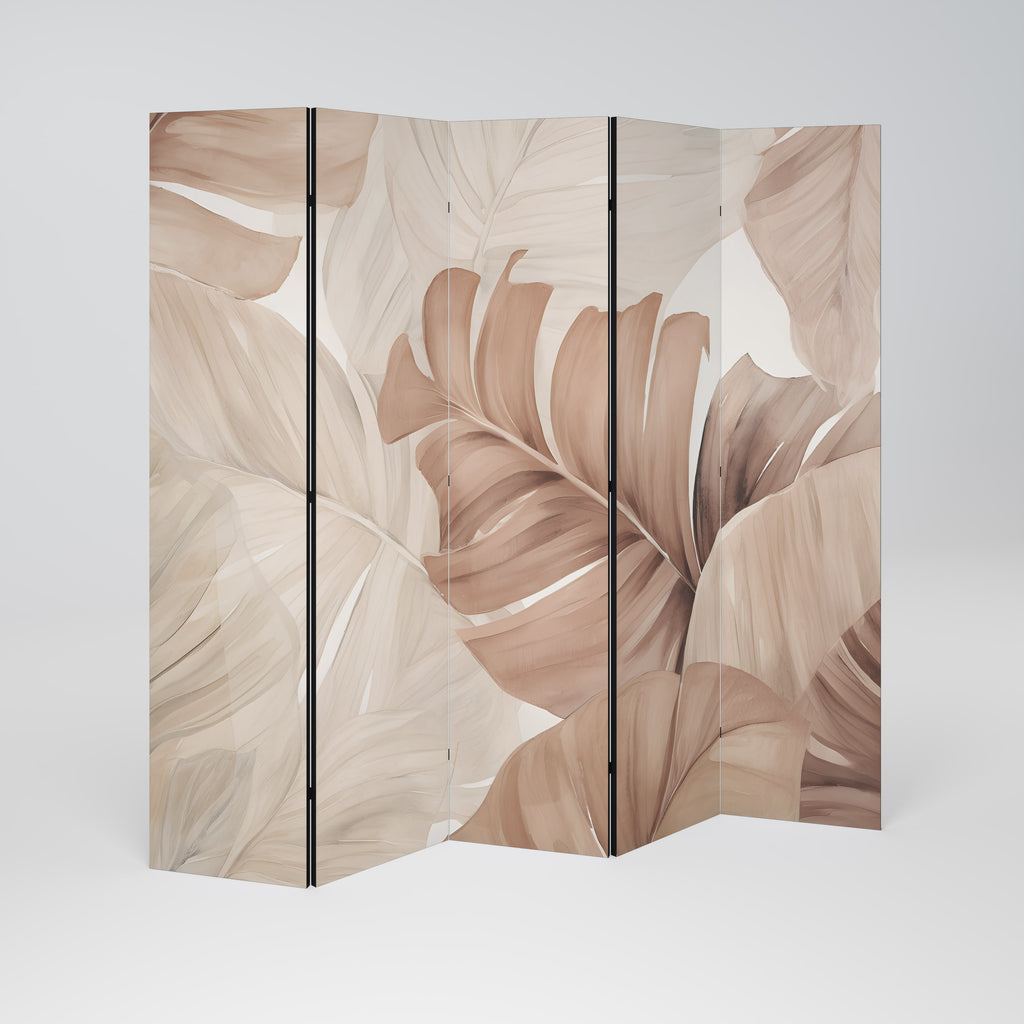 SOFT TONES OF FOLIAGE Decorative 5-Panel Room Divider