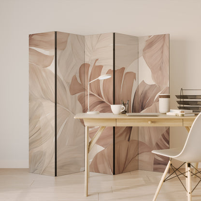 SOFT TONES OF FOLIAGE Biombo de 5 paneles