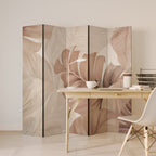 SOFT TONES OF FOLIAGE Biombo Decorativo de 5 Paneles
