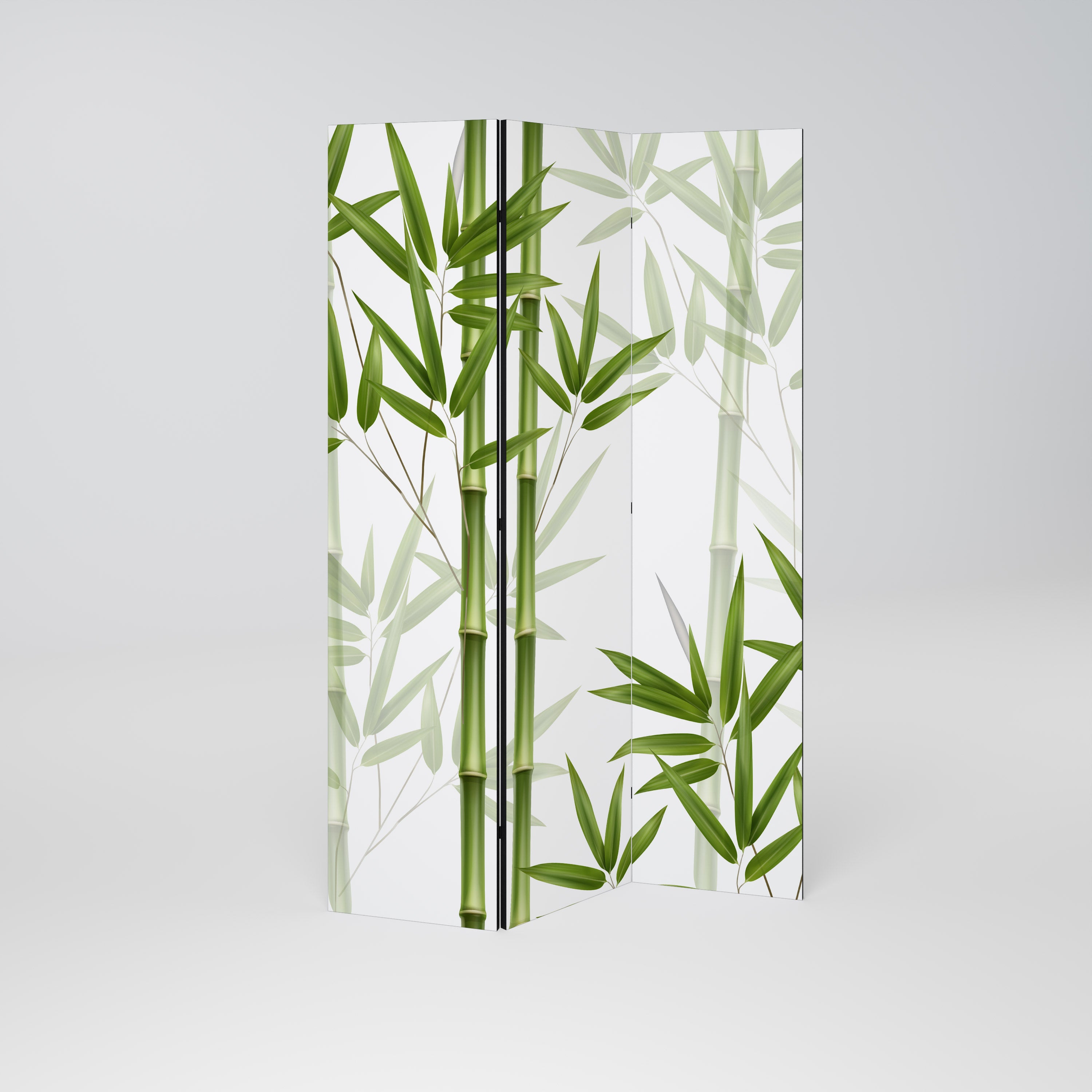 Biombo decorativo de 3 paneles SERENE BAMBOO WHISPERS
