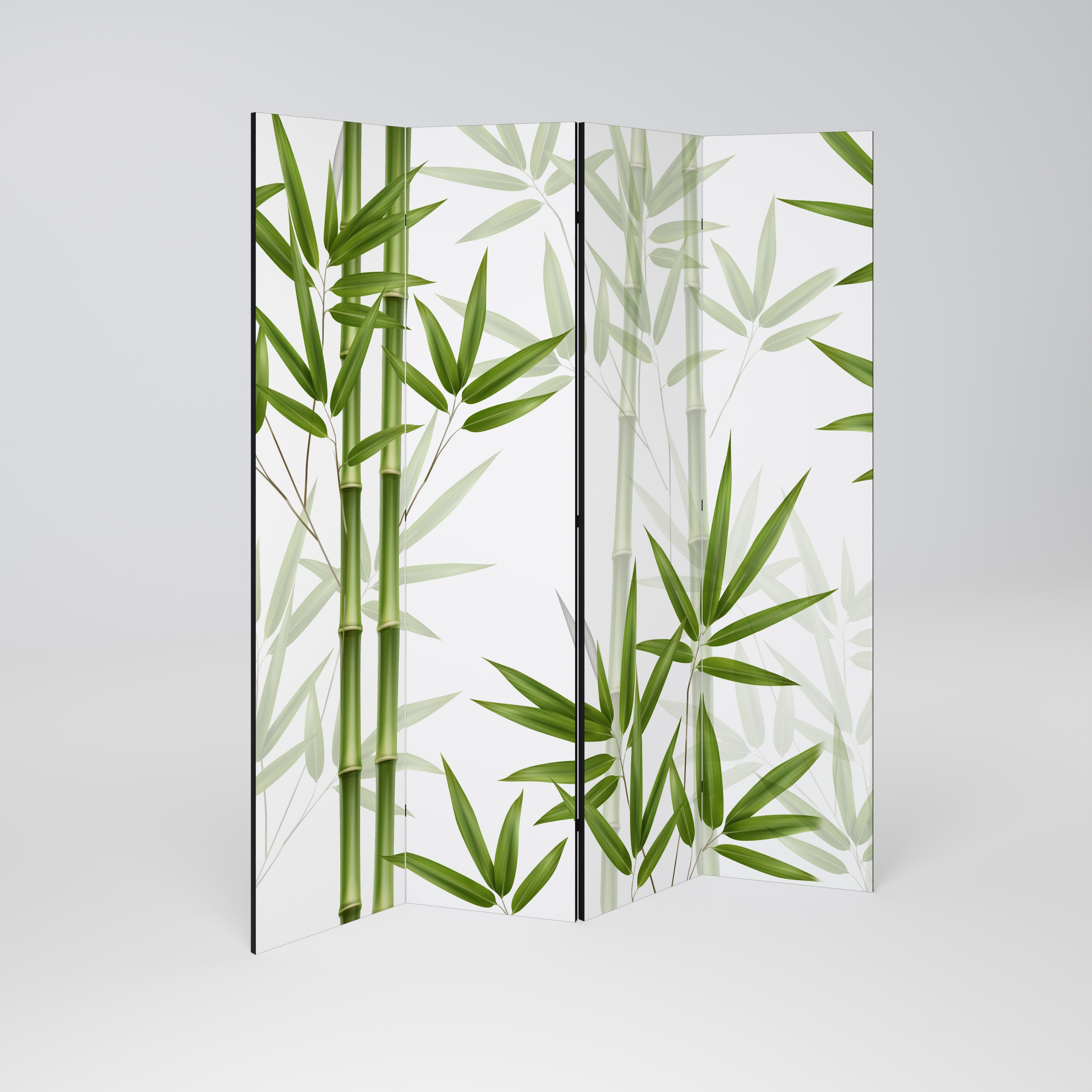 SERENE BAMBOO WHISPERS Biombo de 4 paneles