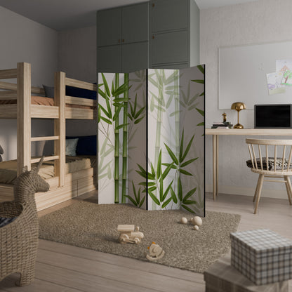 SERENE BAMBOO WHISPERS Biombo de 4 paneles