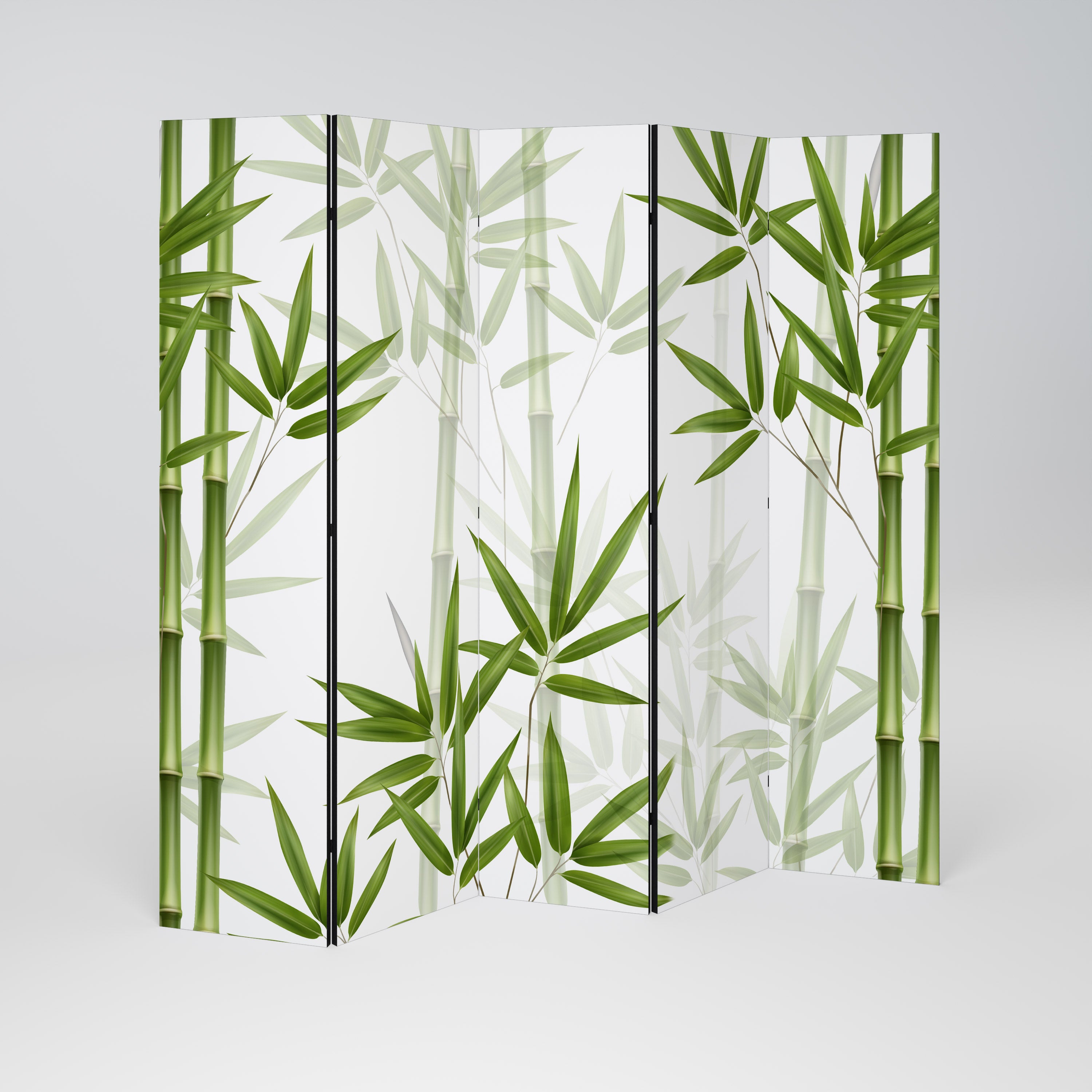 SERENE BAMBOO WHISPERS Biombo de 5 paneles