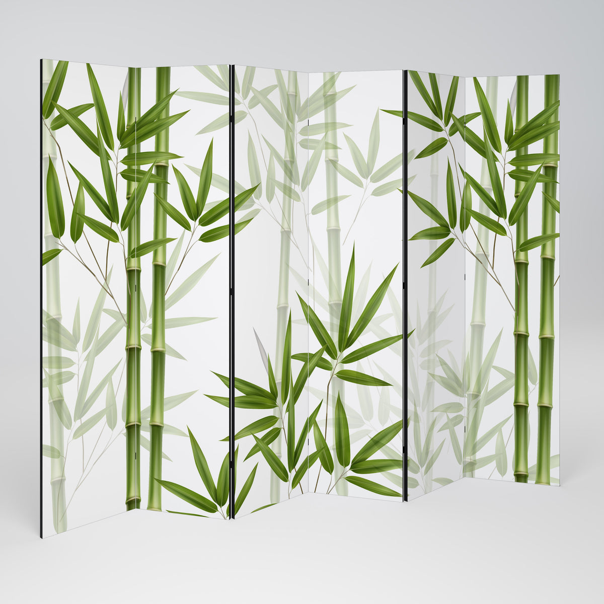 SERENE BAMBOO WHISPERS Biombo de 6 paneles