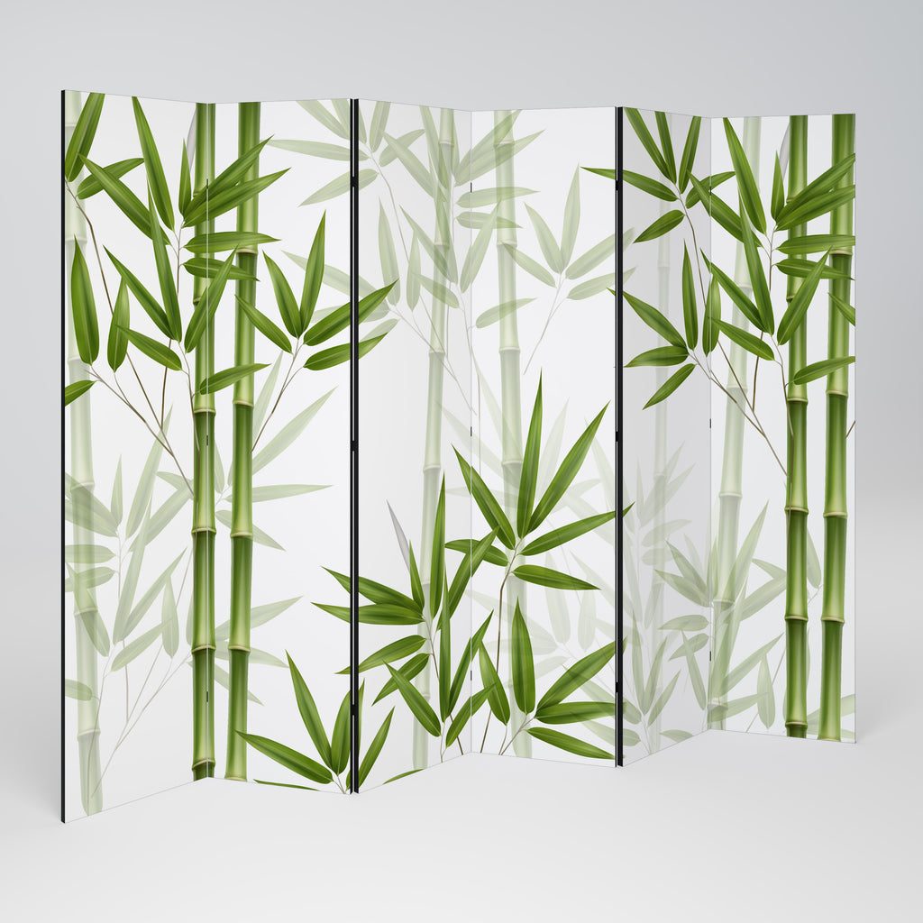Biombo decorativo de 6 paneles SERENE BAMBOO WHISPERS