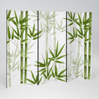 SERENE BAMBOO WHISPERS Decorative 6-Panel Room Divider