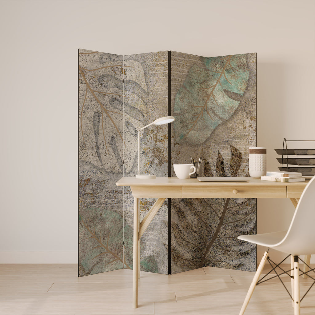 TEXTURED TRANQUILITY 4-Panel Room Divider