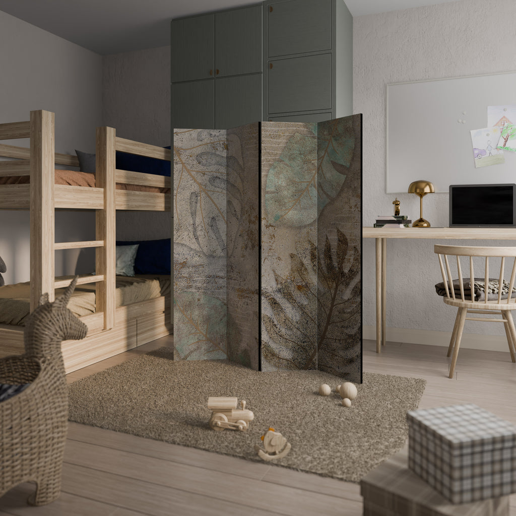 Biombo decorativo de 4 paneles TRANQUILIDAD TEXTURIZADA