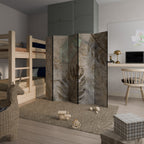 TEXTURED TRANQUILITY Biombo Decorativo de 5 Paneles