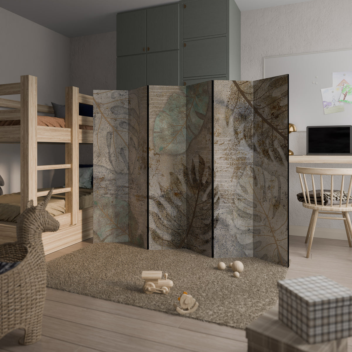 TEXTURED TRANQUILITY Biombo de 6 paneles