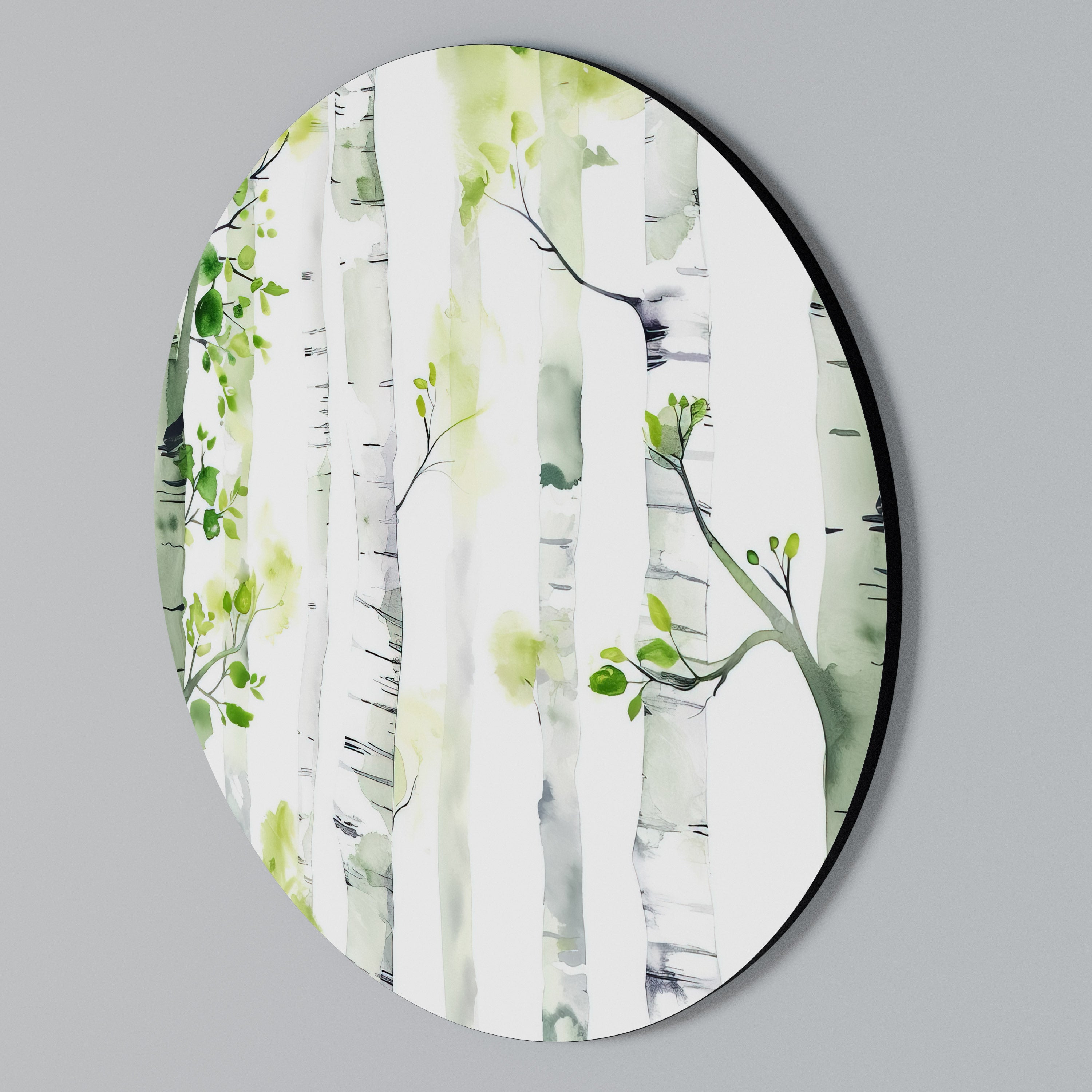 BIRCHY SOLACE Round Wall Art