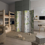 BIRCHY SOLACE Biombo Decorativo de 5 Paneles