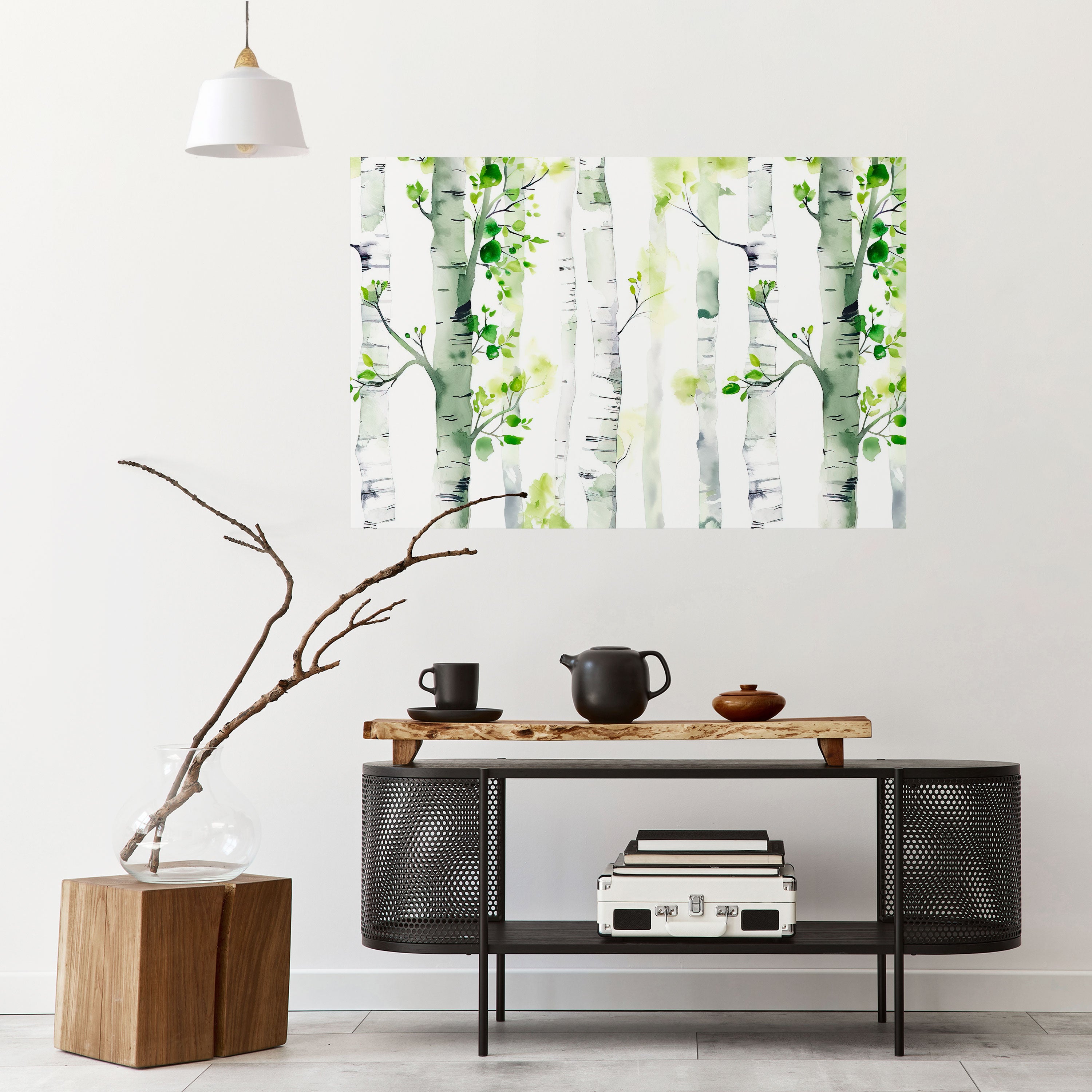 BIRCHY SOLACE Peel and Stick Horizontal Poster