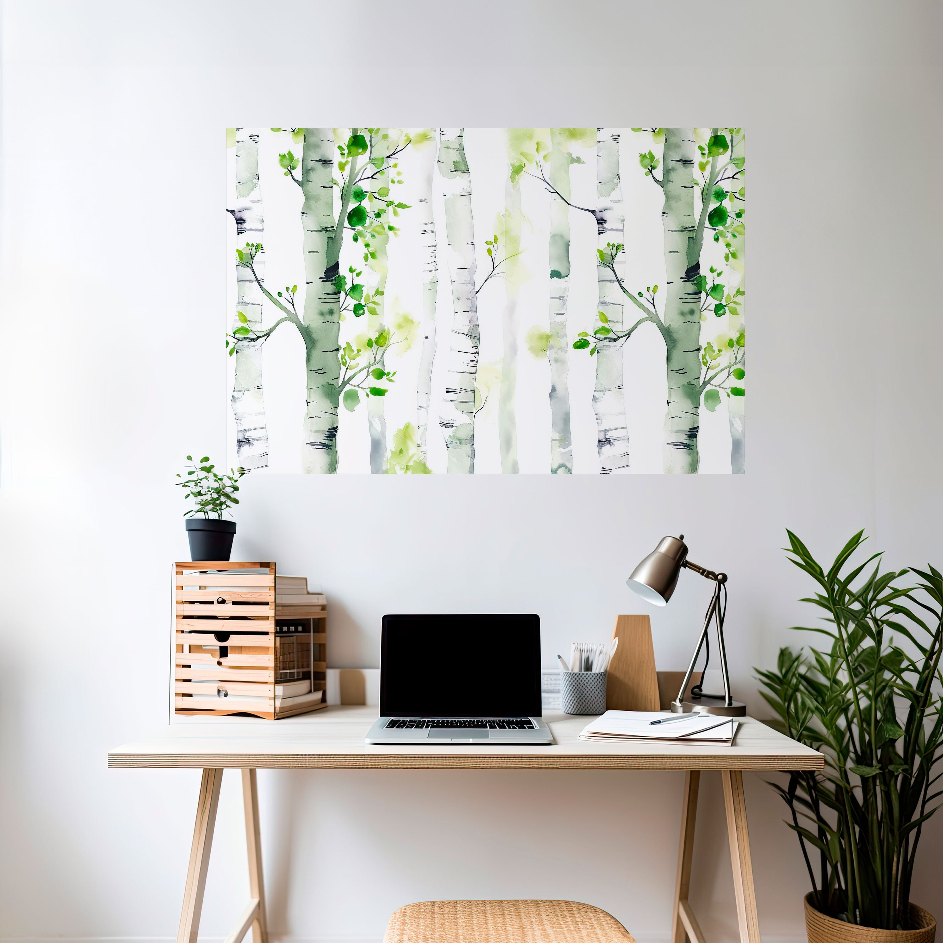 BIRCHY SOLACE Peel and Stick Horizontal Poster