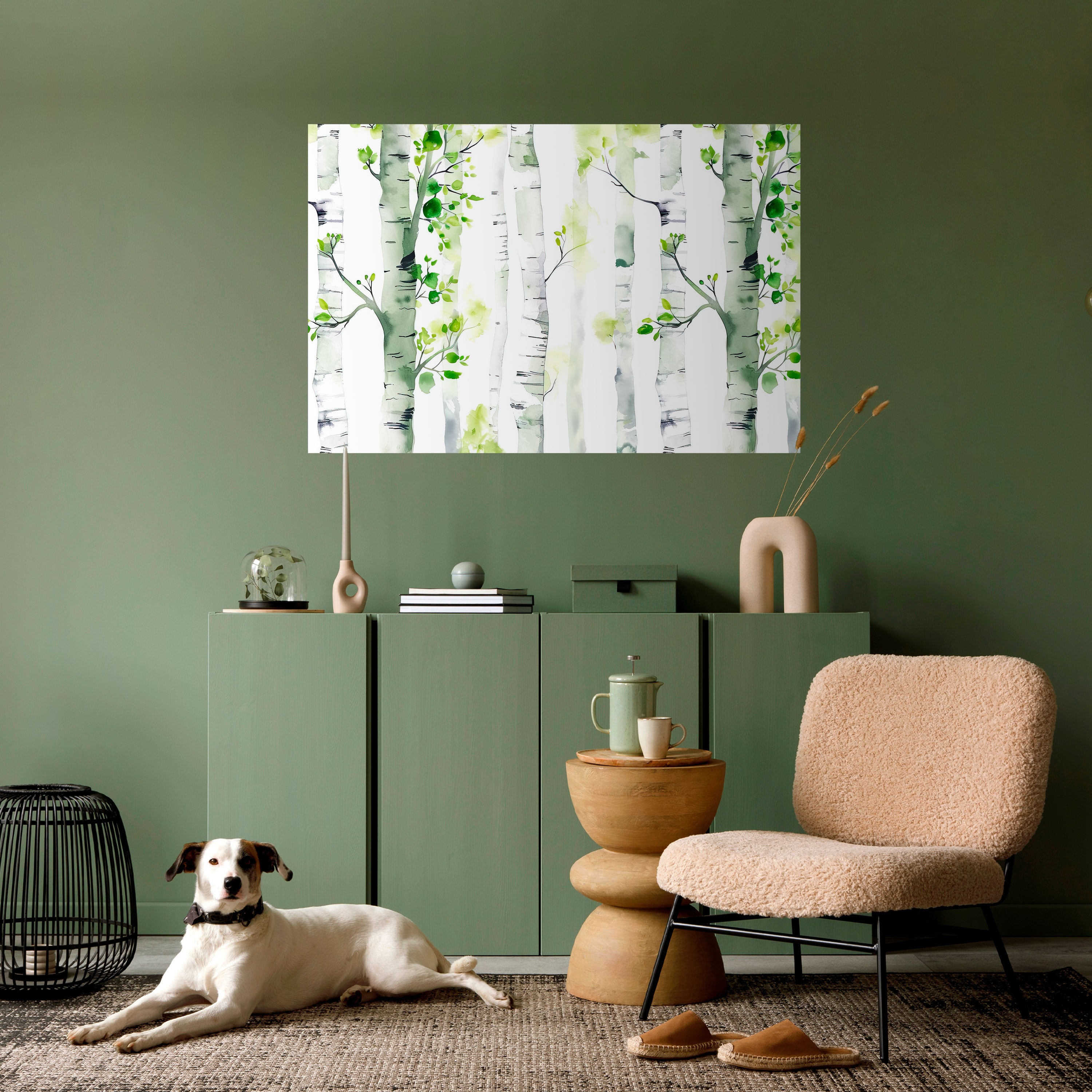 BIRCHY SOLACE Peel and Stick Horizontal Poster