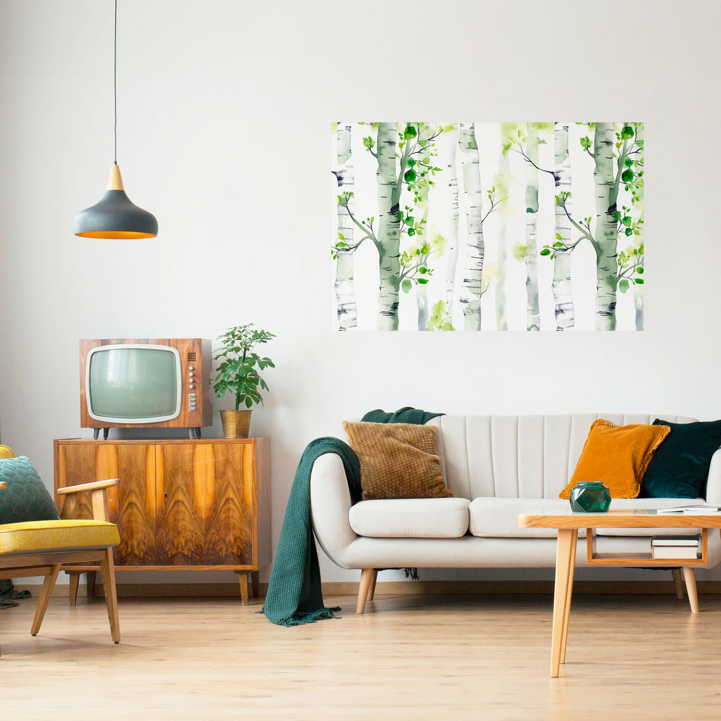 BIRCHY SOLACE Peel and Stick Horizontal Poster