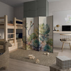 SECRET GARDEN Biombo Decorativo de 5 Paneles