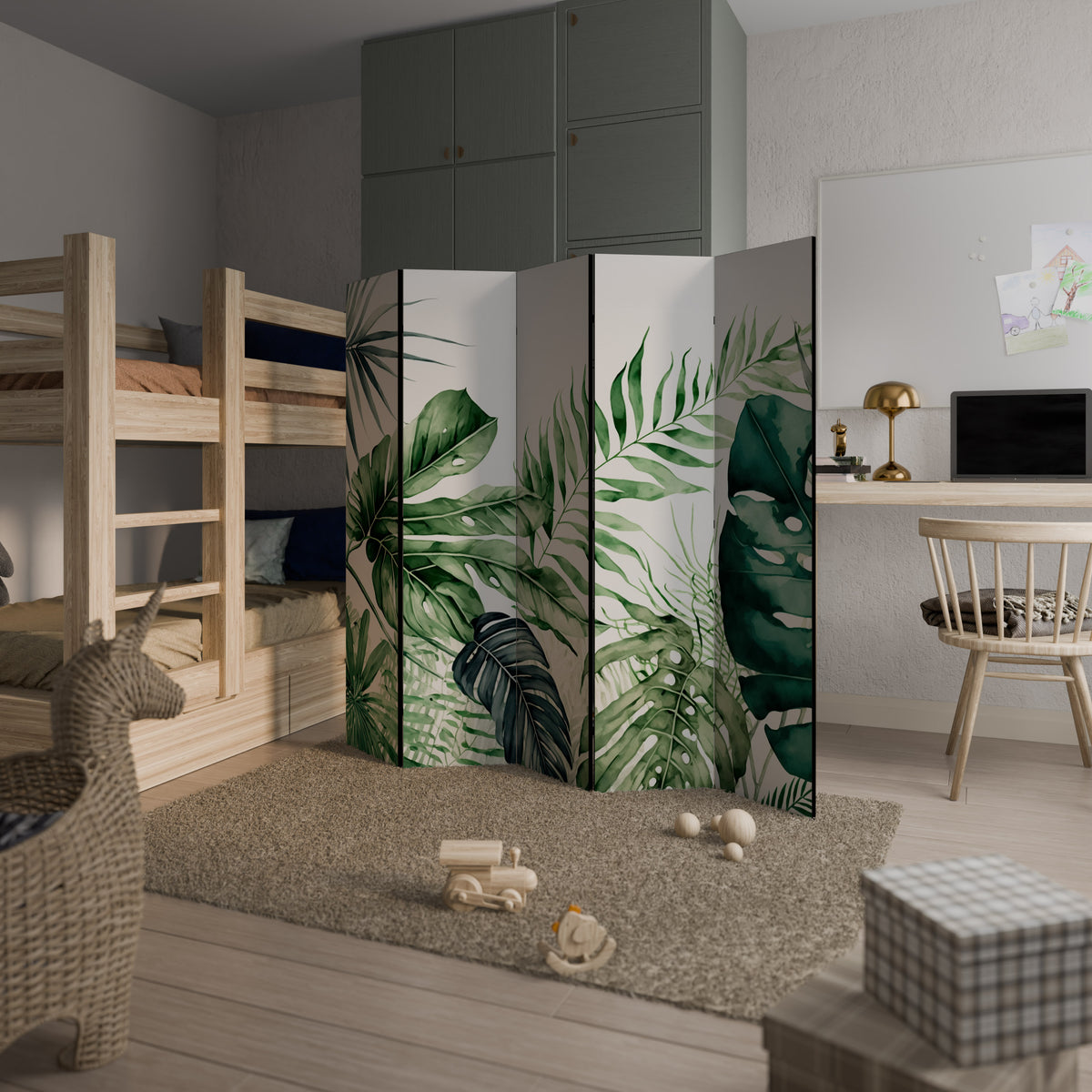 MONSTERA DREAM Biombo de 5 paneles