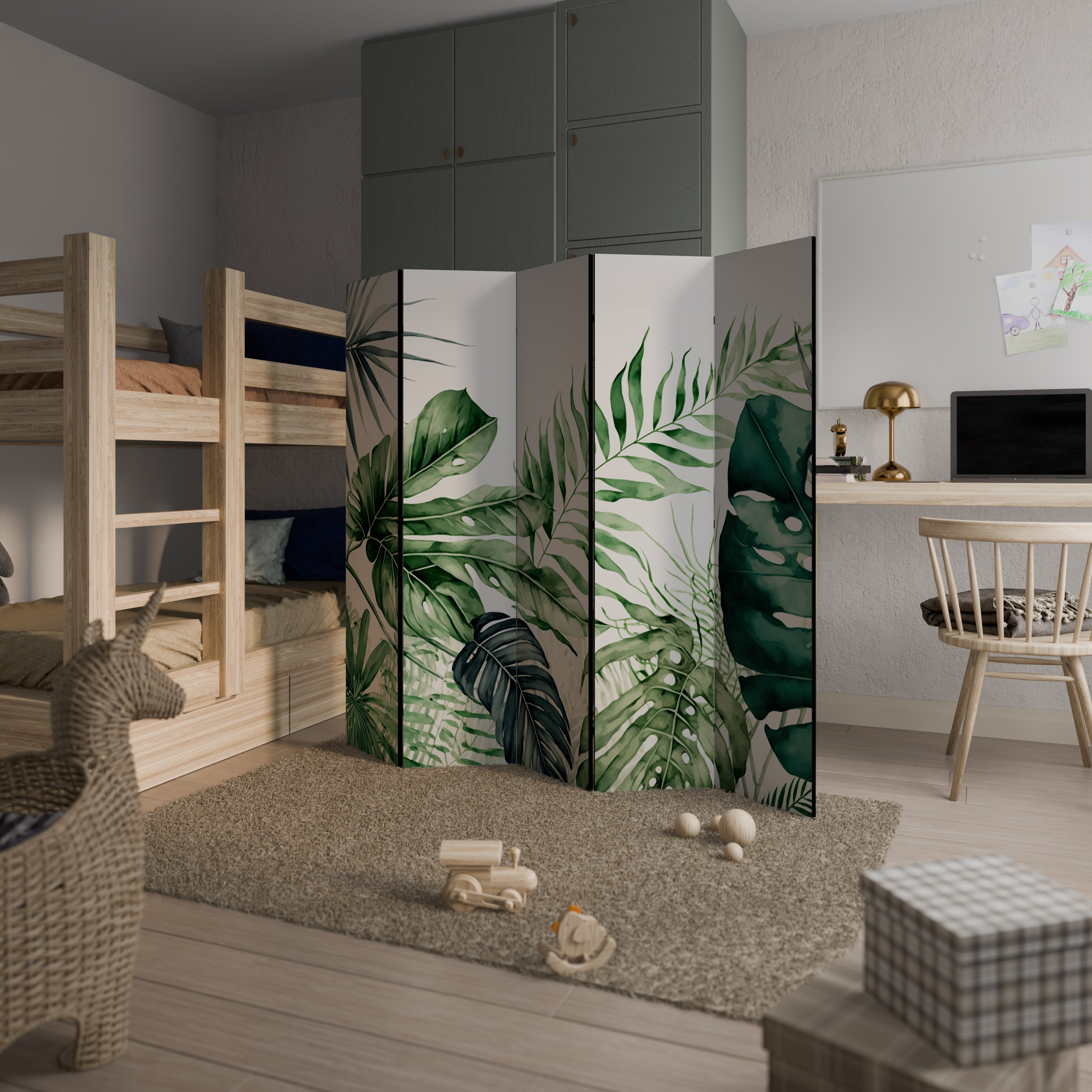 MONSTERA DREAM Biombo de 5 paneles