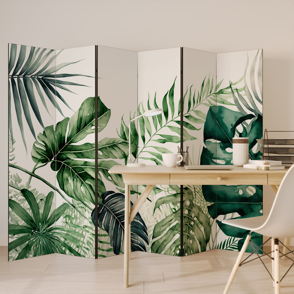 Biombo decorativo de 6 paneles MONSTERA DREAM