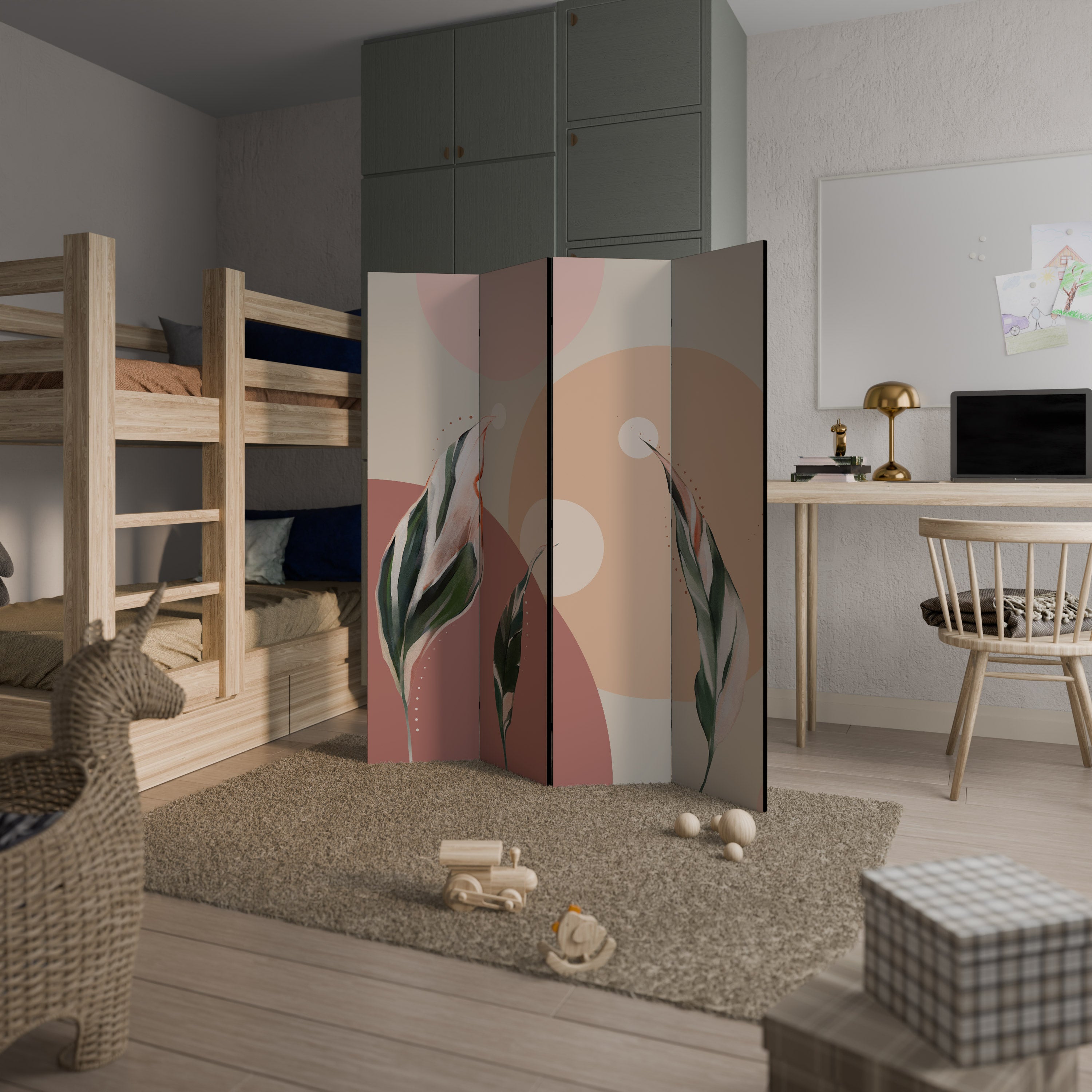 LEAFY SYMPHONY 4-Panel Room Divider