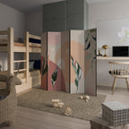 LEAFY SYMPHONY Biombo Decorativo de 5 Paneles