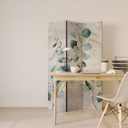 PEACEFUL SPRIGS Biombo de 3 paneles