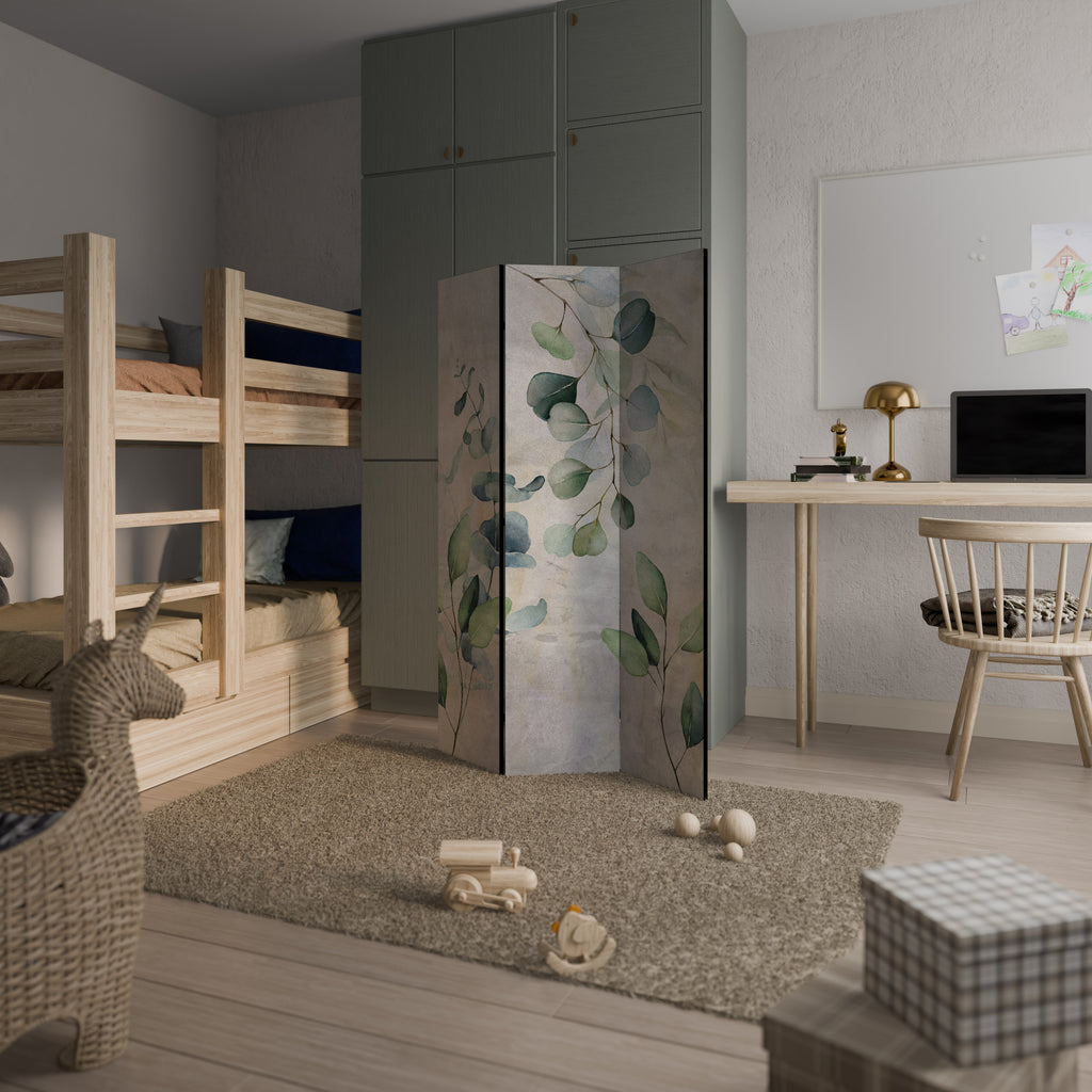 PEACEFUL SPRIGS Biombo de 3 paneles