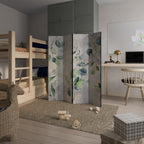 PEACEFUL SPRIGS Decorative 4-Panel Room Divider