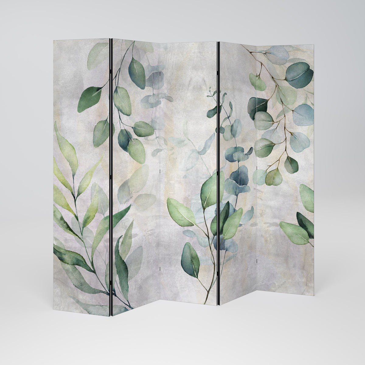 PEACEFUL SPRIGS Biombo de 5 paneles