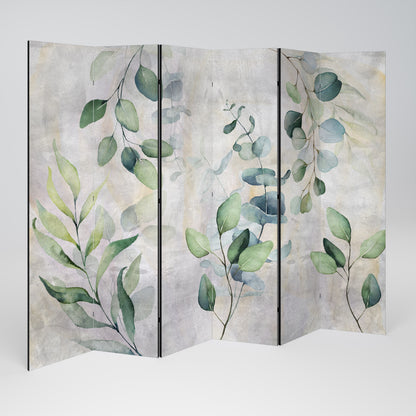 PEACEFUL SPRIGS Biombo de 6 paneles