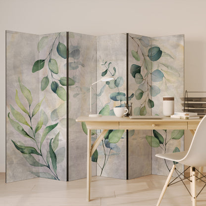 PEACEFUL SPRIGS Biombo de 6 paneles