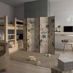 SOFT EARTHEN EMBRACE Biombo Decorativo de 5 Paneles