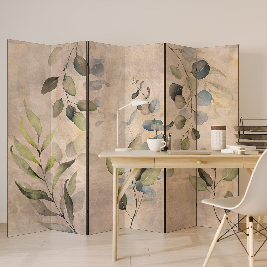 Biombo decorativo de 6 paneles SOFT EARTHEN EMBRACE