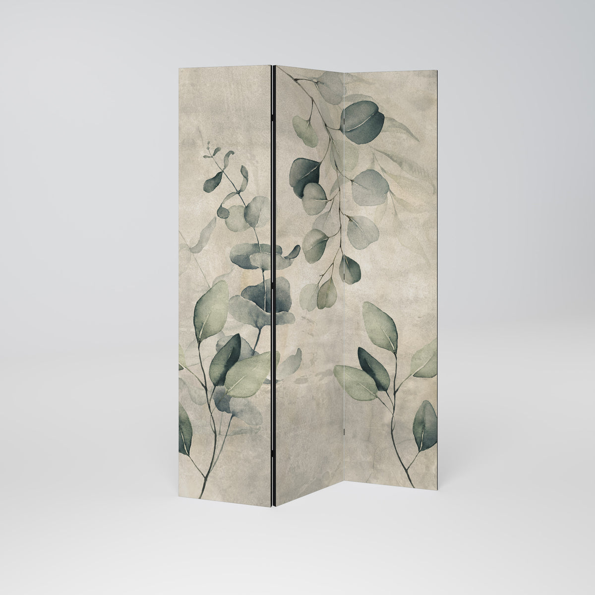 EARTHY TONED ELEGANCE Biombo de 3 paneles