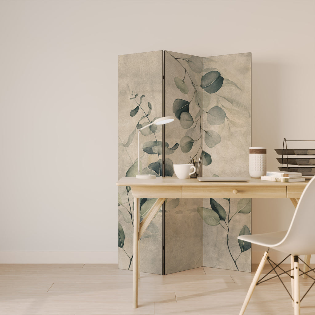 EARTHY TONED ELEGANCE Biombo de 3 paneles