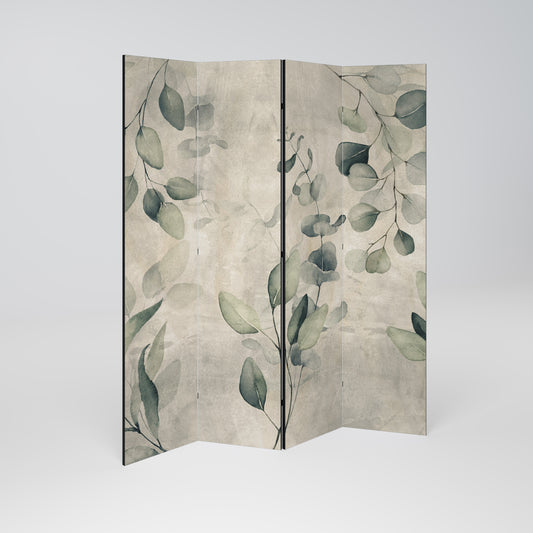 EARTHY TONED ELEGANCE Biombo de 4 paneles