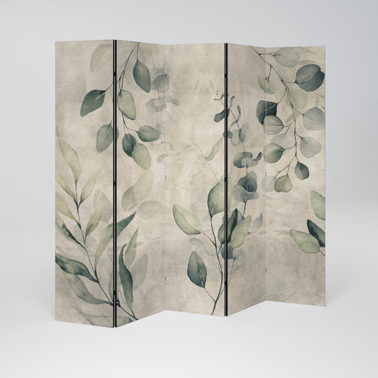 EARTHY TONED ELEGANCE Biombo de 5 paneles