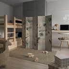 EARTHY TONED ELEGANCE Biombo Decorativo de 5 Paneles