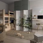 HARMONIOUS WATERSCAPE SCENE Biombo Decorativo de 5 Paneles