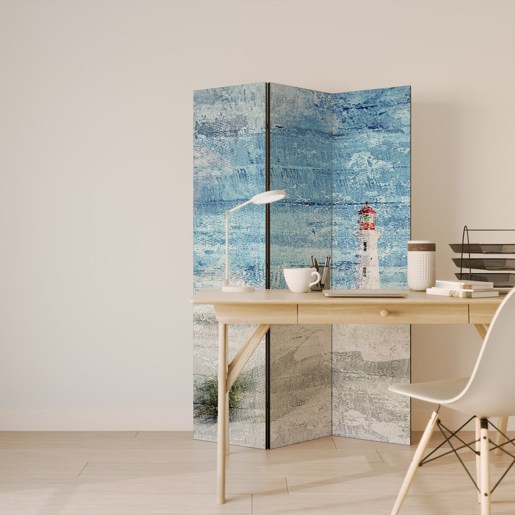 LIGHTHOUSE IN TRANQUILITY Biombo de 3 paneles