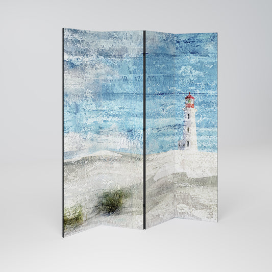 LIGHTHOUSE IN TRANQUILITY Biombo de 4 paneles